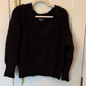 Lulu's Black V-Neck Sweater